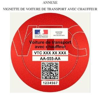 Vignette / macaron VTC (REVTC)